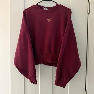 Adidas Women's Burgundy Boxy Sweatshirt
